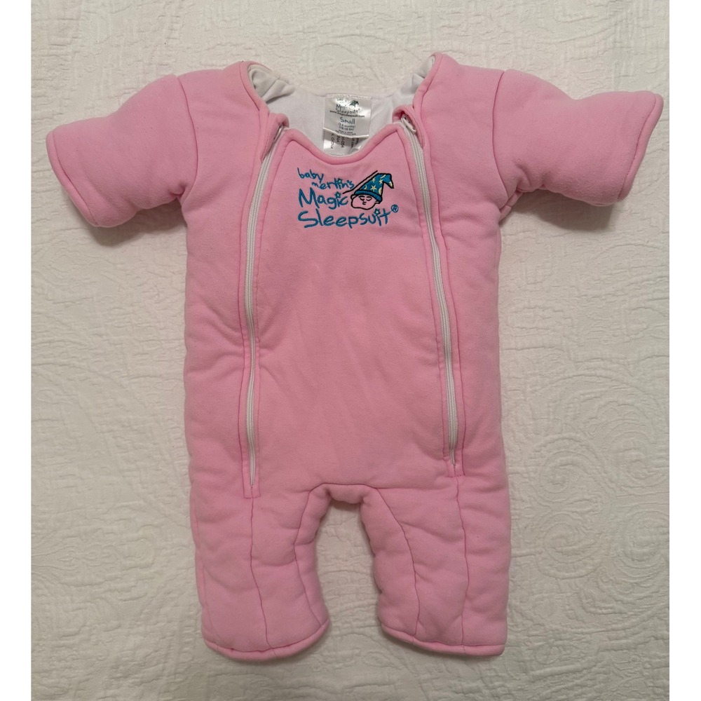 Baby Merlins Magic Sleepsuit Pink Cotton Small 3-6 Months 12-18 lbs MSSC-PS